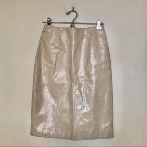 Pelle Studio Beige Snakeskin Skirt - Size 2